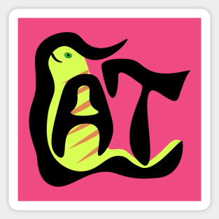 Retro Cat - Vector Art Sticker